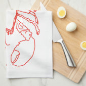 Serviette de thé au homard (Quart Plié)