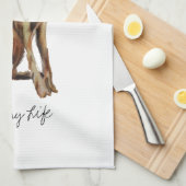 Serviette de thé au lièvre sauvage (Quart Plié)