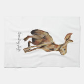Serviette de thé au lièvre sauvage (Horizontal)