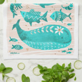 Serviette de thé au poisson côtier (Plié)