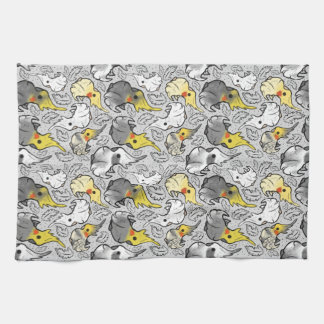 Serviette de thé aux Cockatiels Dusty