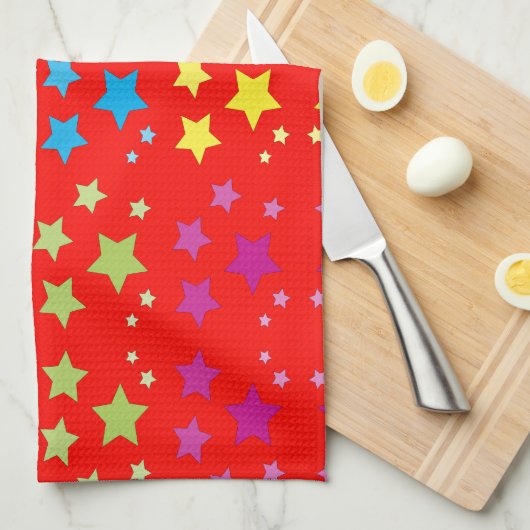 Serviette De Thé Aux Étoiles (Quart Plié)