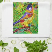 Serviette de thé aux oiseaux de Leslie (Plié)