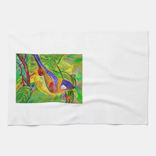 Serviette de thé aux oiseaux de Leslie (Horizontal)