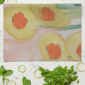 Serviette de thé aux tournesols Abstraits (Plié)