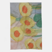 Serviette de thé aux tournesols Abstraits (Vertical)