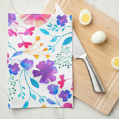 Serviette de thé blanche de cuisine de motif de (Quart Plié)