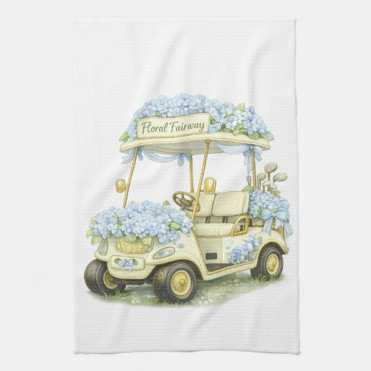 Serviette de thé blanche pour chariot de golf Hydr (Vertical)