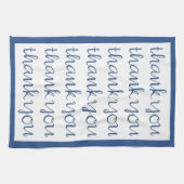 Serviette de thé bleu Merci (Horizontal)