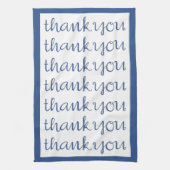 Serviette de thé bleu Merci (Vertical)