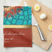 Serviette de thé bleue de citation d'art d'âge de (Quart Plié)