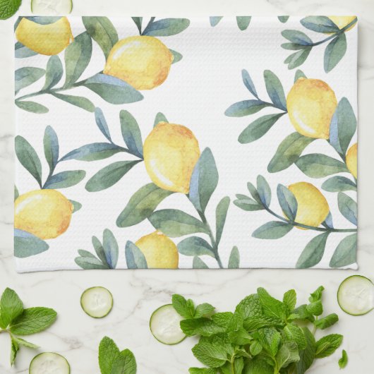 Serviette de thé botanique citron (Plié)