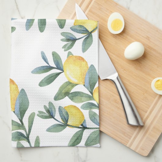 Serviette de thé botanique citron (Quart Plié)