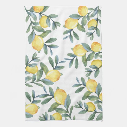 Serviette de thé botanique citron (Vertical)