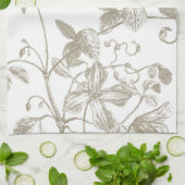 Serviette de thé botanique de vigne fleurissante (Plié)