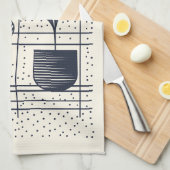 Serviette de thé botanique moderne avec Plante élé (Quart Plié)