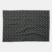 Serviette de thé circulaire noire (Horizontal)