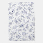Serviette de thé classique bleue et blanche floral (Vertical)