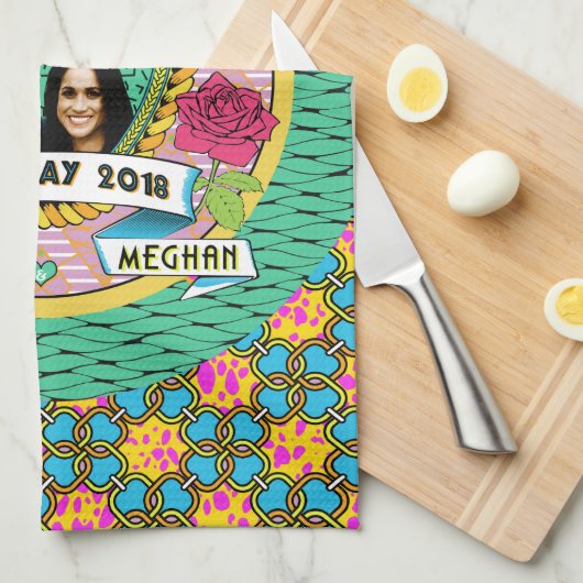 SERVIETTE DE THÉ COMMÉMORATIVE DE HARRY ET DE (Quart Plié)