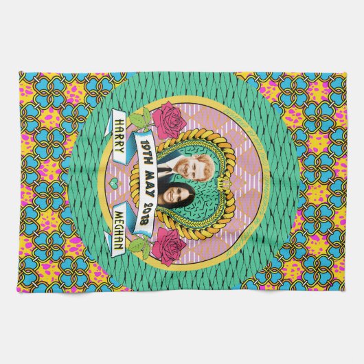 SERVIETTE DE THÉ COMMÉMORATIVE DE HARRY ET DE (Horizontal)