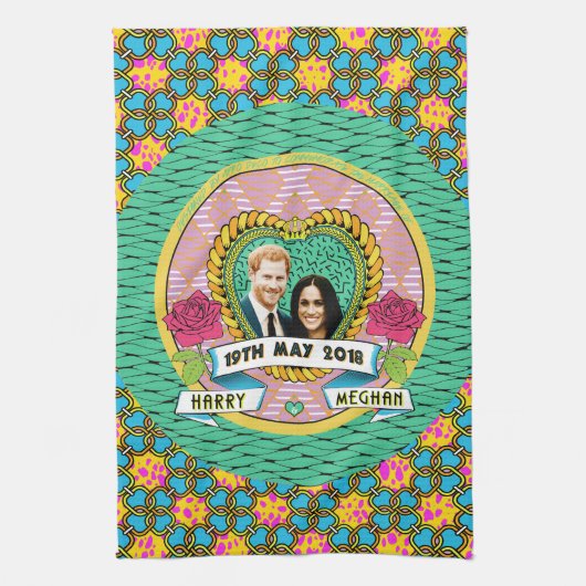 SERVIETTE DE THÉ COMMÉMORATIVE DE HARRY ET DE (Vertical)