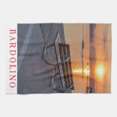 Serviette de thé couché de soleil sur le lac de Ga (Horizontal)