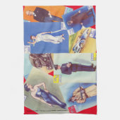 Serviette de thé "Crime Club" vintage (Vertical)