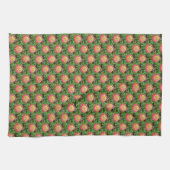 Serviette de thé Dahlia rose et jaune (Horizontal)