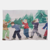 Serviette de thé d'art de Noël originale (Horizontal)