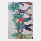 Serviette de thé d'art de Noël originale (Vertical)