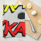 Serviette de thé de bande dessinée - dakka, dakka, (Quart Plié)