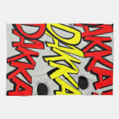 Serviette de thé de bande dessinée - dakka, dakka, (Horizontal)