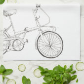 Serviette de thé de bicyclette (Plié)