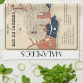 Serviette de thé de carte de Malandros Rio (Plié)