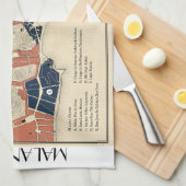 Serviette de thé de carte de Malandros Rio (Quart Plié)