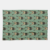 Serviette de thé de chasse au renard vintage (Horizontal)