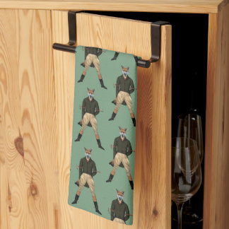 Serviette de thé de chasse au renard vintage