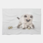Serviette de thé de chaton de Ragdoll (Horizontal)