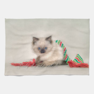 Serviette de thé de chaton de Ragdoll