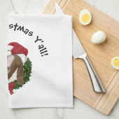 Serviette de thé de chèvre de Noël (Quart Plié)