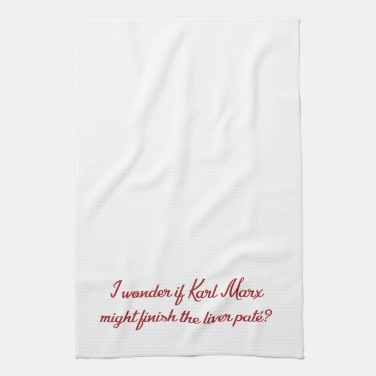 Serviette de thé de citation de Karl Marx Downton (Vertical)