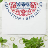 Serviette de thé de couronnement King Charles III (Plié)