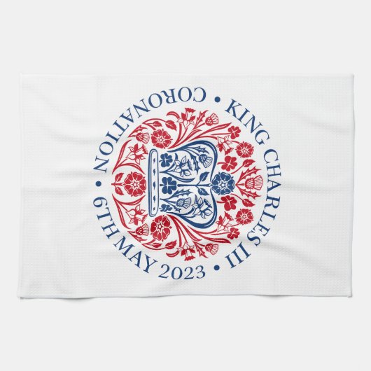 Serviette de thé de couronnement King Charles III (Horizontal)