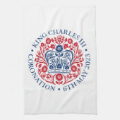Serviette de thé de couronnement King Charles III (Vertical)