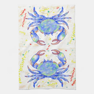 Serviette de thé de crabe bleu