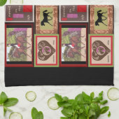 Serviette de thé de cuisine de cheval de dressage (Plié)