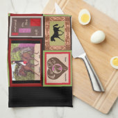 Serviette de thé de cuisine de cheval de dressage (Quart Plié)