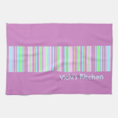 Serviette de thé de cuisine de rayure de sucrerie (Horizontal)