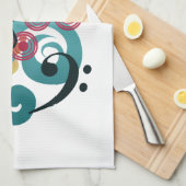 Serviette de thé de cuisine de remous de musique (Quart Plié)