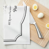 Serviette de thé de cuisine - Parisienne Paris (Quart Plié)